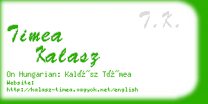 timea kalasz business card